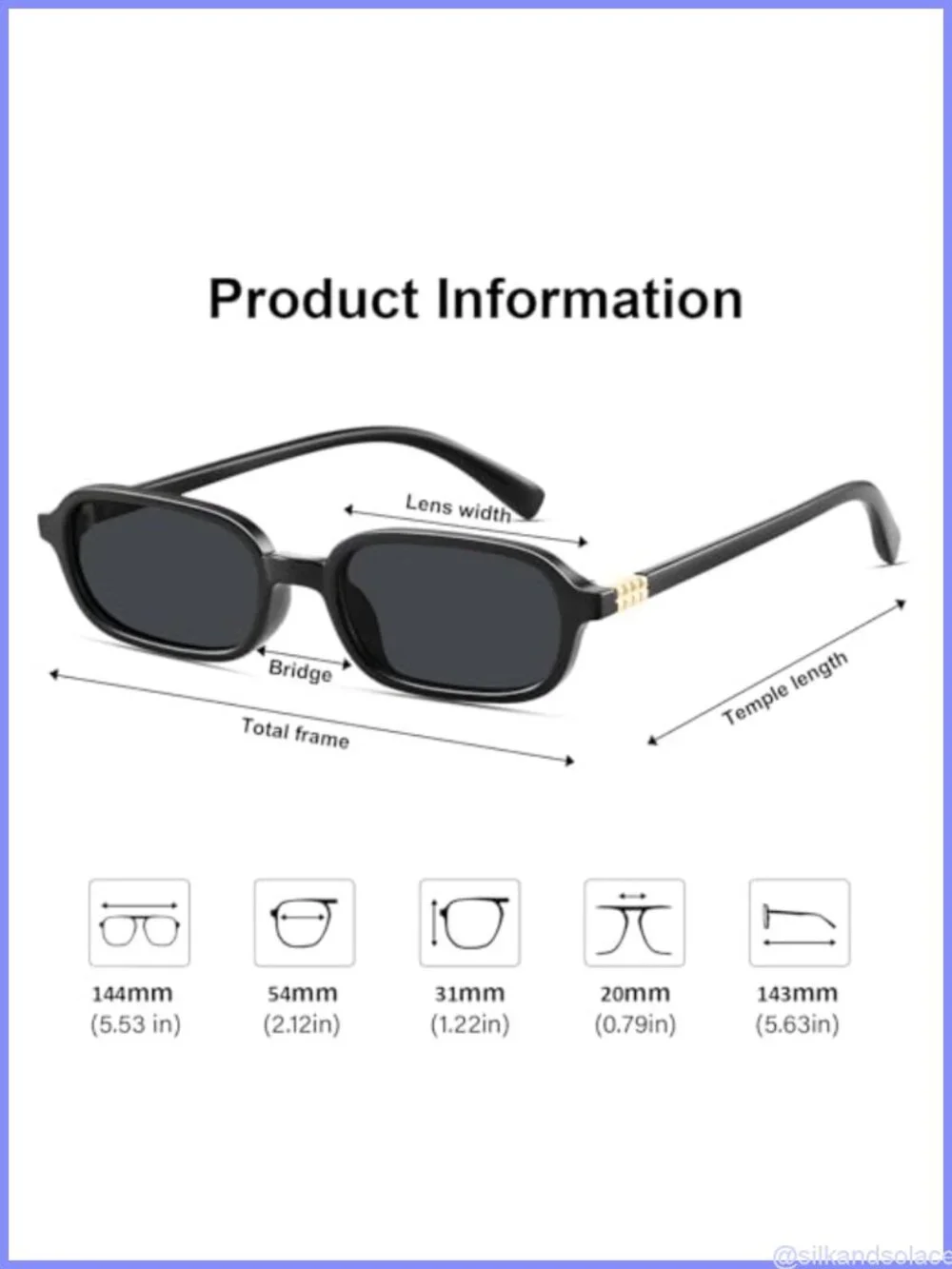 Retro Rectangular Sunglasses Women Narrow Square UV400 Protection